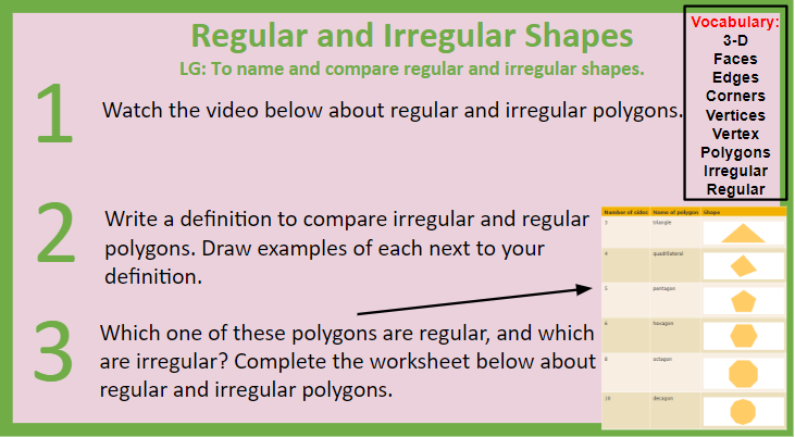regular and irregular polygons worksheet pdf