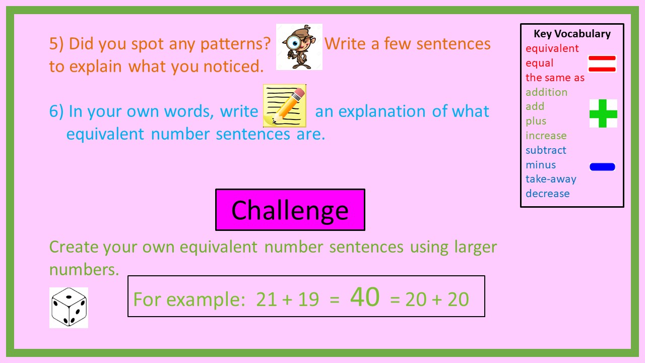 What Is An Equivalent Number Sentence
